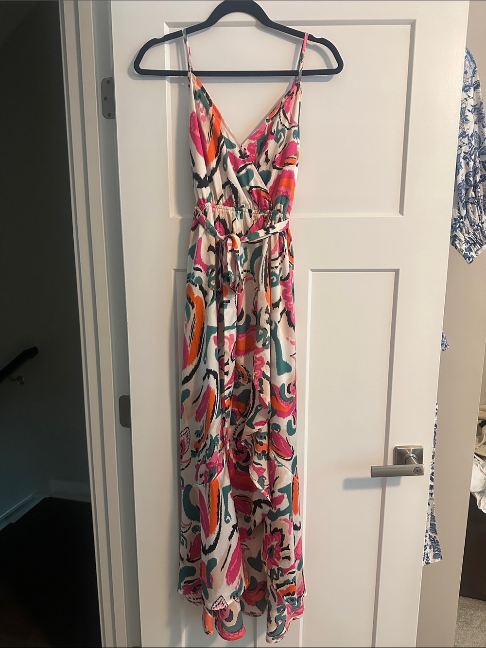 She + Sky Multicolor Printed Spaghetti-Strap Maxi Dress